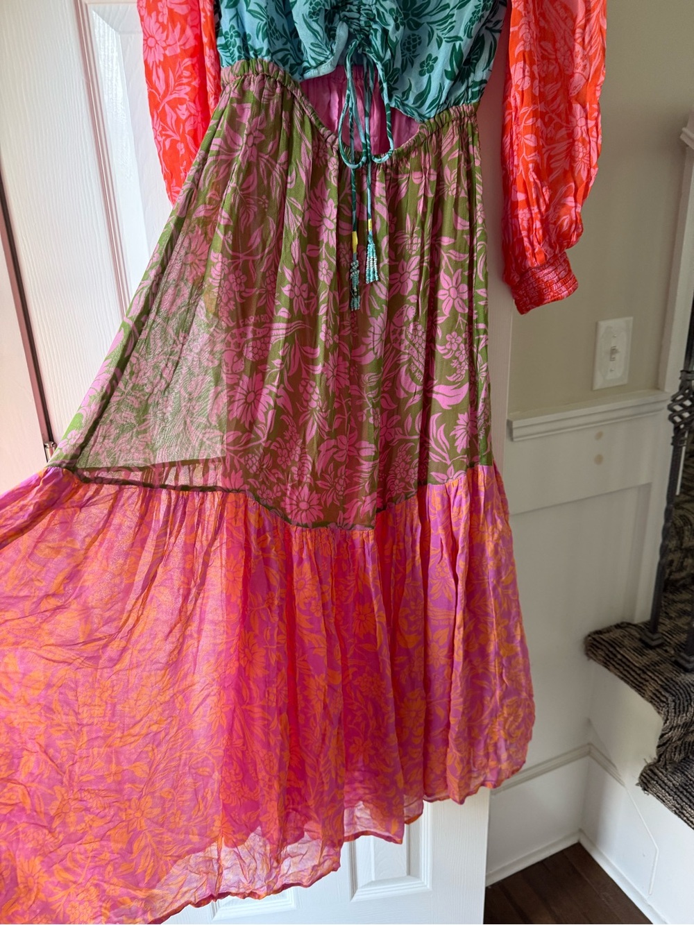 Farm Rio x Anthropologie Cutout Maxi Dress Size Large EC2 - Picture 3 of 9